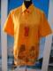 金黄色透花棉麻半袖上衣78元