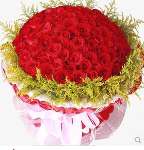 99朵红玫瑰鲜花速递生日礼物上海花店送花三八节礼物订花买花