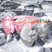 欧美外贸原单日本系韩国vivi杂志，款灰粉色大蝴蝶结发箍头箍发卡