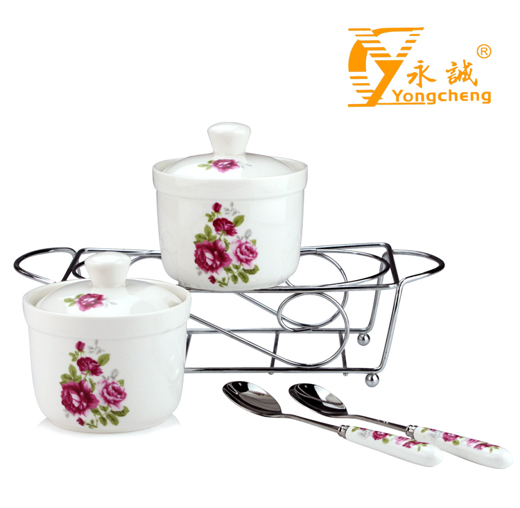永诚 正品两件套陶瓷调料罐 调味缸/盒/瓶 糖盐味罐 厨房储物用品 永诚 正品两件套陶瓷调料罐 调味缸/盒/瓶 糖盐味罐 厨房储物用品