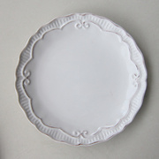 2024 西式餐具 花边浮雕陶瓷盘 水果盘 两个一套 平盘 圆形