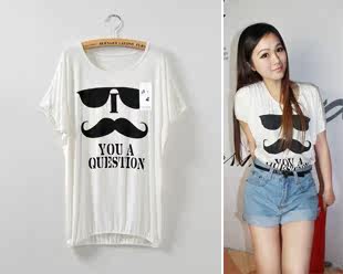 (Ladies 611-2) 2012 yards Korean version of the long section of the beard bat loose sleeve sleeve T-shirt 5508