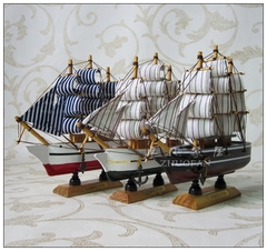 帆船模型装饰摆件手工木制