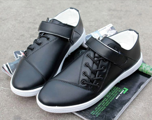  英伦休闲鞋潮流板鞋夏季透气搭扣男士帆布鞋潮男运动滑板鞋