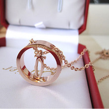 Cartier Cartier amor clásico en oro rosa de acero de titanio collar collar collar anillo LOGOTIPO recomienda