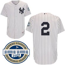 2009新款 纽约洋基队 NY扬基 2号队长 棒球衣棒球服