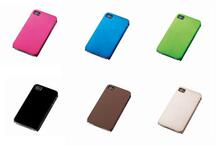 授权双冠 Elecom 宜丽客 iPhone4 艳彩保护壳 含保护膜 8色