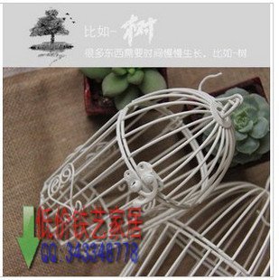 白色的铁艺鸟笼 花园杂货 装饰品 欧式铁艺装饰鸟笼DJ2401|msdalam kategori haiwan peliharaan/makanan haiwan dan bekalan, Burung dan bekalan, Peralatan burung (baru), sangkar - dari Buy2taobao.com untuk memberikan perkhidmatan ejen Taobao profesional membeli