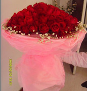 99朵红玫瑰花束 上海实体鲜花店 生日鲜花 恋情送花 网上订花