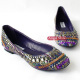 包邮！专柜正品◆ <span class=H>STEVE MADDEN</span> KAZLER 铆钉串珠 平底 单鞋 紫