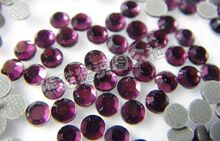 【韩A级烫钻】紫色 2MM-4MM 烫图钻 玻璃材质 平底 带背胶