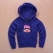 淘宝网Paul Frank 大嘴猴 宝蓝色 修身拉链 女款帽衫大帽 限量版 JJ2400