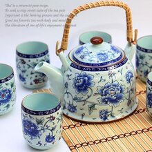 买一送一 好评如潮 三皇冠 景德镇青瓷礼品茶具套装