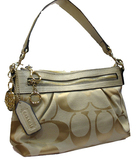 <span class=H>Coach</span>2010年疯抢新品女包名媛宴会包 高贵金色帆布斜跨单肩手提包