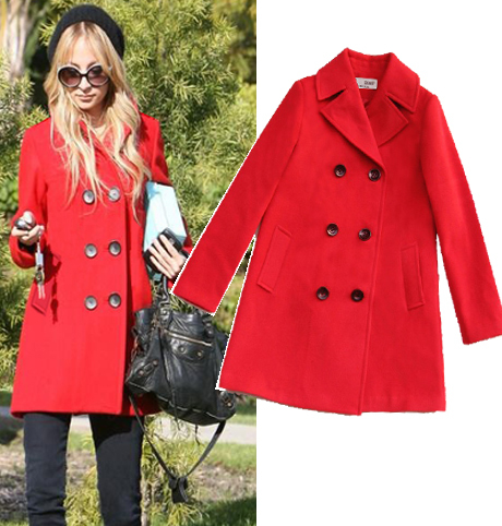 茧形红大衣 : 茧形红大衣图片及搭配,茧形红大衣