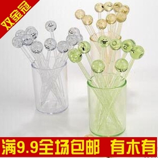 [Golden delicious Shanghai 9.9 email] cute  expression 365 fruit fork/fork/transparent fruit fruit notes