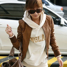 ZB325-1-2011新款春装 韩版人气女装收到<span class=H>休闲</span>立领磨砂皮衣 635