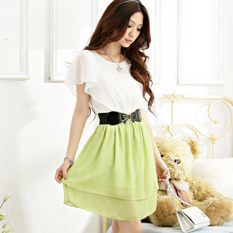 夏季短袖连衣裙韩版...