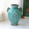 美式乡村花瓶高档陶瓷花器地中海风复古玄关客厅摆件乔迁