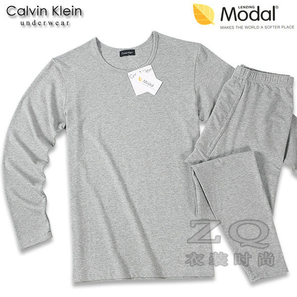 09新款★Calvin Klein 男士莫代尔无缝长袖套装【CK保暖内衣】