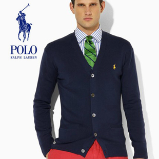  POLO 男士针织衫外套 男士纯棉毛衣开衫 RL拉夫劳伦专柜正品代购