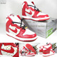 正品折扣 耐克 Nike Dunk SB HI SUPREME 红五星高帮板鞋 大红