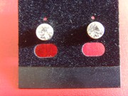 锆石水晶饰品 多元素组合 圆形耳钉 施华洛元素 S.E8