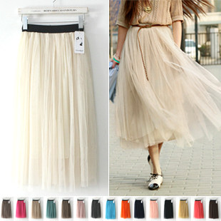 (Ladies 611-2) 5018 # super summer net yarn dress tutu fairy skirts net veil women
