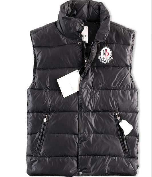 <em>男装</em>羽绒背心Moncler,情侣<em>搭配黑色</em>运动<em>连帽</em>羽