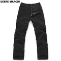 DEERE MARCHI迪尔马奇 简约时尚个性修身纯棉直筒休闲裤 3025黑