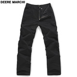 DEERE MARCHI迪尔.马奇 简约时尚个性修身纯棉直筒休闲裤 3025黑