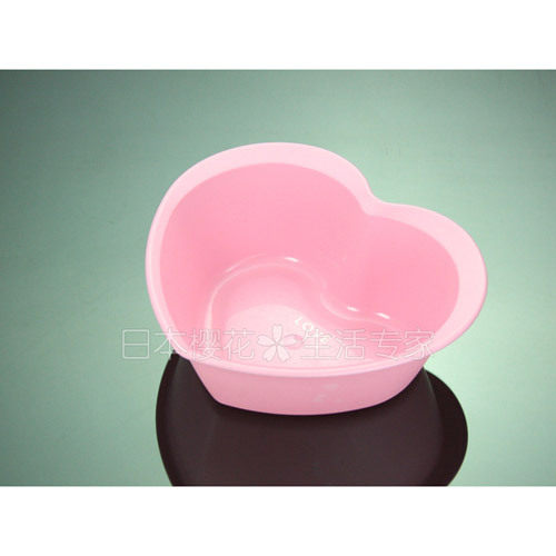 日本原装正品 进口粉色心心相印洗脸盆（360138)