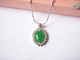 韩款18K白金绿松石水晶]项链包快递