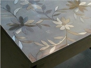 方PVC软质玻璃布进口塑料透明桌垫餐垫隔热水晶板台布 可定制尺寸