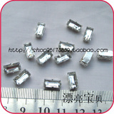 DIY<span class=H>服饰</span><span class=H>配件</span> 婚纱礼服贴钻 服装辅料 长方形 5*10MM切面爪钻