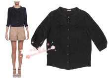 【香港代购】★MIUMIU★PRESSED CREPE DE CHINE BOXY BLOUSE★