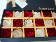 18格川崎玫瑰礼盒手揉纸，手工花材料，包装纸礼物皱纹纸花满