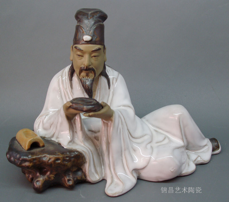 景德镇陶瓷器雕塑瓷工艺品摆件东坡赏砚|msdalam kategori Aksesori rumah, hiasan - dari Buy2taobao.com untuk memberikan perkhidmatan ejen Taobao profesional membeli