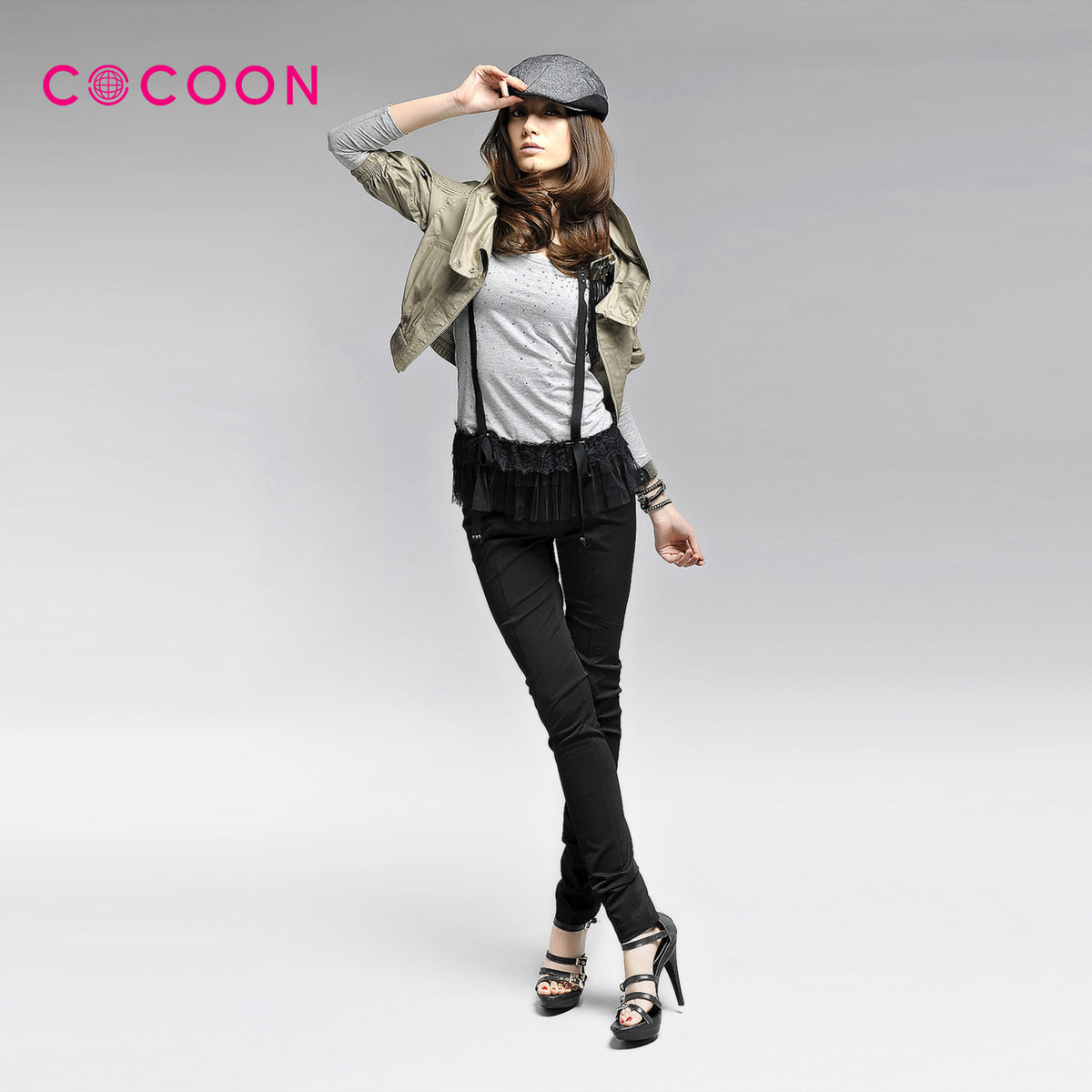 COCOON可可尼2012新品百搭黑色长裤女款201108010原价848元
