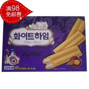  韩国进口食品饼干CROWN可拉奥奶油榛子瓦 142g