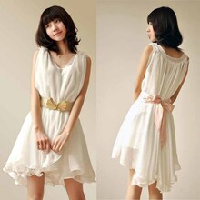 2012新装韩国zara正品代购春装女荷叶边仙女裙雪纺连衣裙背心裙