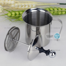 超低价 纯不锈钢奶泡器 全钢手动打奶泡器 日本工艺 卡布奇诺必备