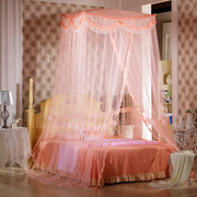 韩式公主蚊帐蕾丝圆顶蚊帐升级版，加大加宽方顶吊顶欧式床幔子母床