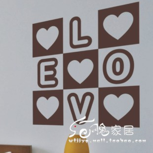 【love方块】网兔装饰装修DIY创意卧室客厅田园电视墙墙贴纸 【love方块】网兔装饰装修DIY创意卧室客厅田园电视墙墙贴纸
