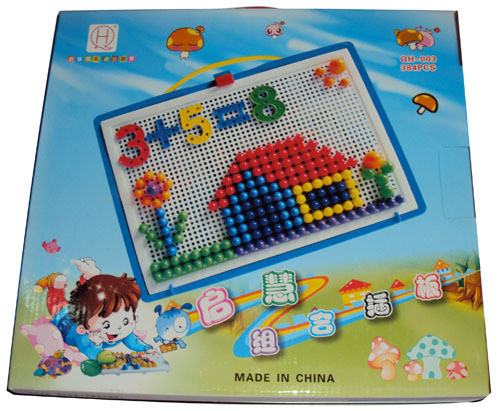 Qi Hui combination Flapper Digital board Puzzle Mosaic Jigsaw puzzle perforation Toys suit Mushroom nail inserted beadsin the Toy/Childs/Puzzle/Building block/Model , Beads/Jigsaw/Pair/Disassembly/Beat Toy , Inserted beads/Mushroom nailing category - from Buy2taobao.com to provide professional Taobao agent buy service