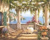 手绘中地海风景客厅，手绘装饰画葡萄园，花园风景无框欣美画店油画