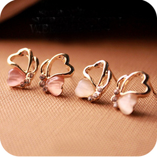 亮钻猫眼石耳环...