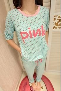 云朵八爪娘娘 超赞 可爱<em>风波</em>点 字母PINK <em>睡衣</em>
