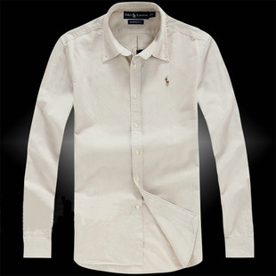  专柜代购 商务休闲 POLO衬衫男长袖休闲男装小彩马标情侣保罗衬衫