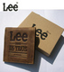 lee 男式经典压印LOGO短款男牛正品皮钱夹